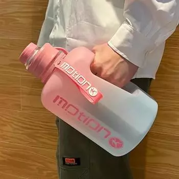 2.2L Large Capacity Gym Water Bottle Leakproof BPA Free Outdoor Sports Water Jug with Time Marker Gallon Water Bucket Drinking 2.2L