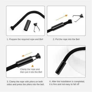 2/3/4PCS Multicolor Drawstring Buckle Simple To Use Durable Black Silver Rope Accessories Smooth Surface Feel Comfortable Gold