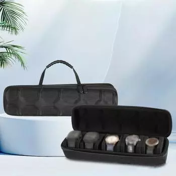 2/3/5-slot Rectangular Watch Storage Organizer Box With Soft Foam Pillow and Handle Men s Ideal Gifts