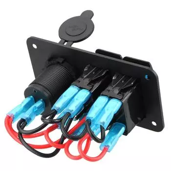 2/3 банда, внутренние детали, цифровой вольтметр, двойной USB-порт, комбинированная розетка для лодки, автомобиля, панель переключателя 12 ~ 24 В, управление цепью 2+1