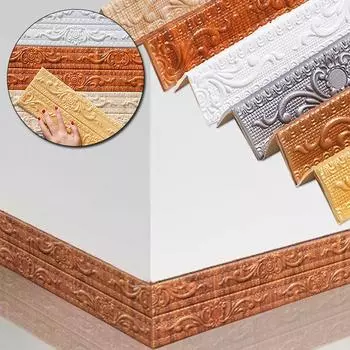 2,3 м 3D линия отделки стены плинтус самоклеящиеся водонепроницаемые плинтус обои стикер на стену для гостиной украшения дома