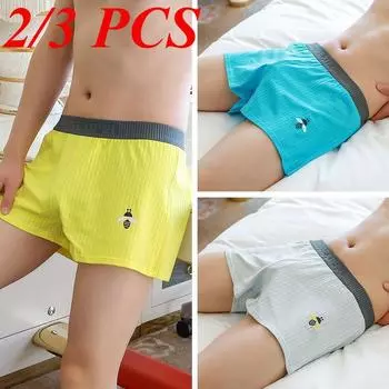 2/3 шт. мужские трусы-боксеры Arrow Pants Gays Sexy из чистого хлопка в рубчик, дышащие, большого размера, молодежное домашнее свободное нижнее белье L
