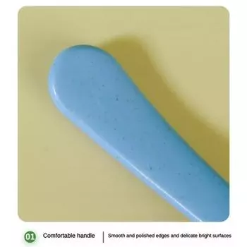 2/3PCS Kitchen Accessories Child Ice Cream 12g 16.5*3.9cm Spoon Rests And Pot Clamps Wheat Straw Spoon Rice Cereal Dessert