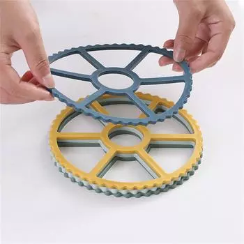 2/4/6PCS High Temperature Silicone Mats Non-slip Hollow Solid Color Household Products Heat Insulation Pad
