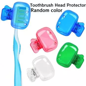 2/4/6PCS Travel Toothbrush Head Covers Random Toothbrush Protector Cap Brush Pod Case Portable Plastic Clip For Household Travel