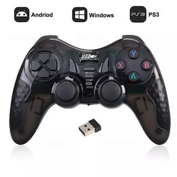 2,4 ГГц беспроводной игровой контроллер для PS3 аксессуары Controle ПК джойстик для Super Console X Pro /TV Box/Android Phone геймпад чёрный