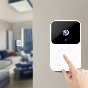 2,4 ГГц WiFi беспроводной видеодомофон двусторонний домофон камера дверной звонок управление приложением умный дверной звонок для домашней охранной сигнализации чёрный