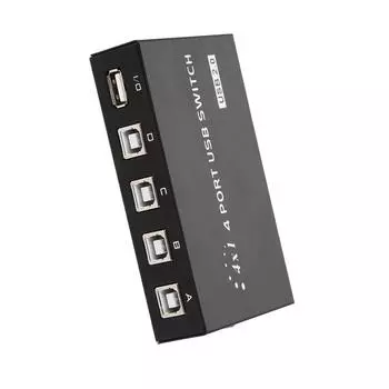 2/4 Port USB2.0 Manual Sharing Switch Professional One-click Metal Switcher Box Portable Switch Splitter for PC