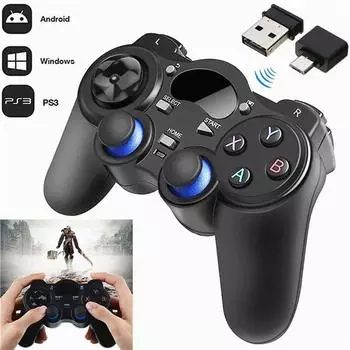 2.4G Wireless Controller Gaming Gamepad Джойстик для Android Tablet Phone PC TV белый