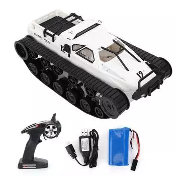 2.4Ghz 112 Simulation Tank Electric Remote Control Car с глубиной преодолеваемого брода 5 метров Белый