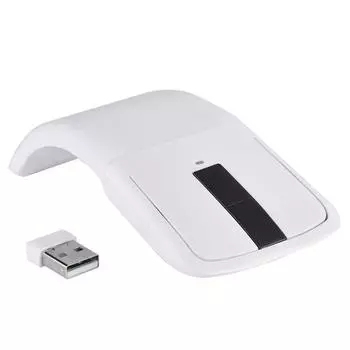 2.4GHz складная беспроводная мышь Arc Touch Mouse USB-приемник для ПК NoteBook Smart TV Белый чёрный