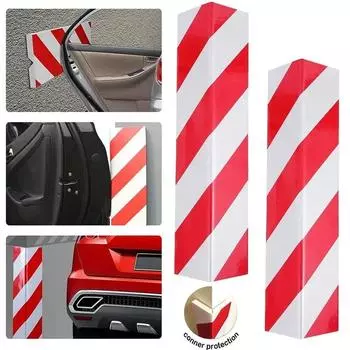 2/4Pcs Garage Corner Wall Protector Foam Anti-collision Buffer Edge Corner Warning Sticker Car Anti-scratch Parking Protector