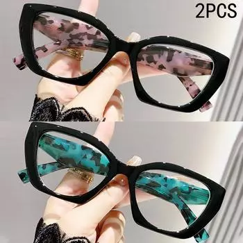 2/4PCS Presbyopia glasses cross-border European and American retro leopard print bag - fashionable and stylish.6075 0