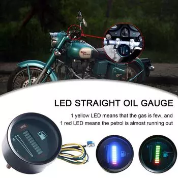 2 52mm 12V/24V Fuel Level Gauge Car Motorcycle Universal Meter Ultra Thin Fuel Benzine Level Auto Meter Gauge Electronic L S6G1