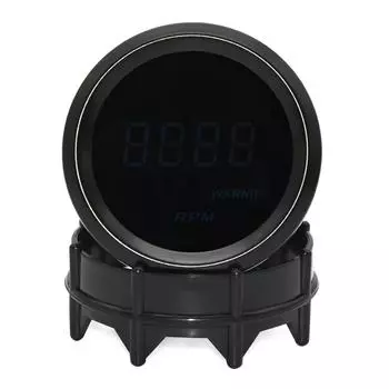 2 52mm Car Digital Turbo Boost Gauge PSI BAR Water Temp Oil Temp Oil Pressure Gauge Voltmeter EGT Tachometer RPM Gasoline 12V