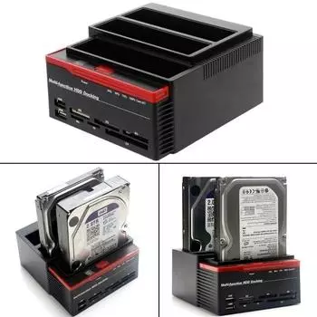 2,5 /3,5 USB 2.0 до 2 SATA 1 IDE HDD Жесткий диск Док-станция Кардридер USB2.0 M2 TF SD Слот-концентратор UK Plug