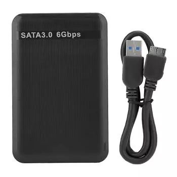 2,5-дюймовый USB3.0 SATA3.0 высокоскоростной 6 Гбит/с мобильный жесткий диск корпус поддерживает 6 ТБ UASP ускорение чёрный