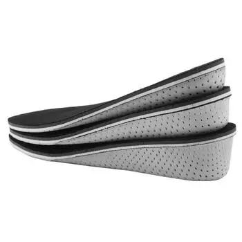 2-5cm Memory Foam Insoles for Shoes Men Height Increase Templates Breathable Sweat-absorbent Insoles for Feet Running Accessorie 2cm height чёрный