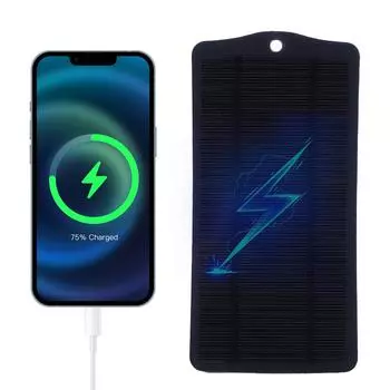 2.5W 5V Solar Panel Phone Power Bank USB Waterproof Portable Phone Charger Solar Battery Charger for 3.7-5V Battery чёрный