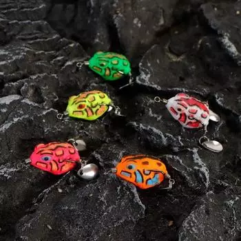 2.7CM/3.2G Мини Мягкая Лягушка Приманка с Бесспутниковым Крючком Спиннер Лезвие Искусственная Лягушка ПВХ жёлтый