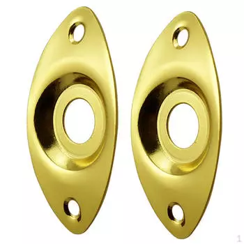 2 Bass Guitar Output Input Socket for Oval Style чёрный