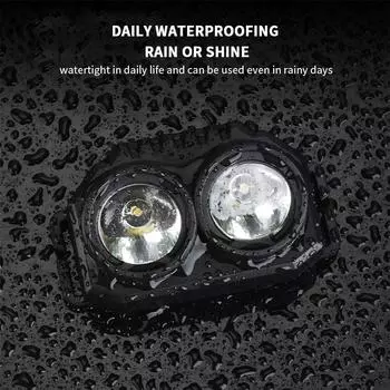 2 COB Yellow Light Dual Light Source Led Headlamp Outdoor Camping Lantern Portable Headlight Head Lamp Usb Head Flashlight Torch