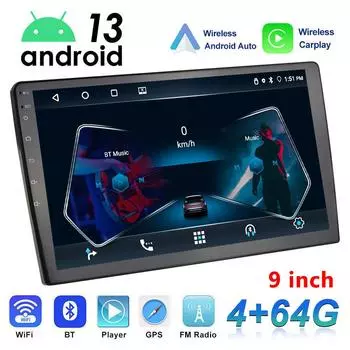 2 din 9 10 дюймов 4 ГБ+64 ГБ Android 11 Carplay автомобильный радиоприемник мультимедийный плеер навигация GPS стерео для VW Ford Nissan Kia Honda Toyota 9 INCH