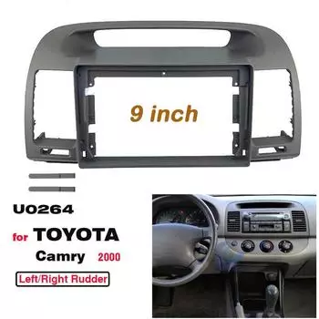 2 Din 9 дюймов автомобильная радиостанция для TOYOTA Camry 2000 рамка приборной панели ABS+ПК установка DVD GPS Mp5 мультимедийный проигрыватель 9inch