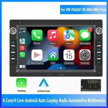 2 Din Android 12,0 автомобильное радио для VW PASSAT B5 MK4 MK5 SHARAN Jetta Bora Polo TRANSPORT T5 CITI CHICO мультимедийный плеер GPS Stere