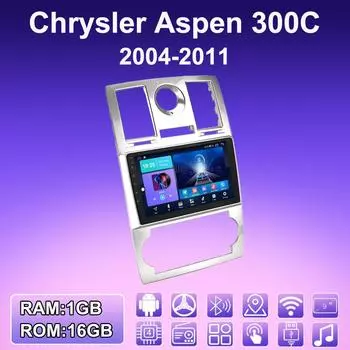 2 DIN Android автомобильное радио для Chrysler Aspen 300C 2004-2011 мультимедийный проигрыватель головное устройство стерео GPS навигация WIFI 1+16 ГБ 1+16GB