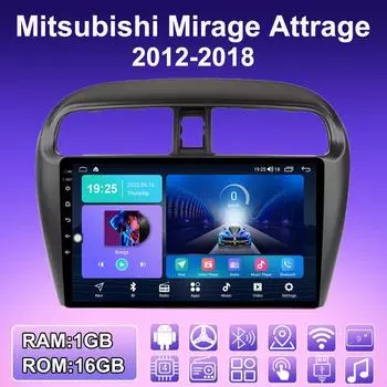 2 DIN Android Car Radio For Mitsubishi Mirage Attrage 2012-2018 Multimedia Player Head Unit Stereo GPS Navigation WIFI 1+16GB 1+16GB