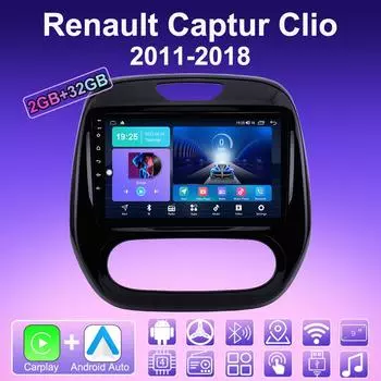 2 DIN Android Carplay автомобильное радио для Renault Captur Clio 2011-2018 мультимедийный проигрыватель головное устройство стерео GPS навигация BT WIFI 2+32 ГБ 1+16GB