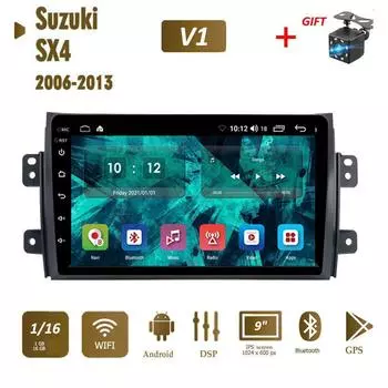 2 DIN Автомобильный Android Радио Мультимедийный Видеоплеер Для Suzuki SX4 2006-2013 Bluetooth Автоматическая Навигация GPS DSP 1 + 16 ГБ