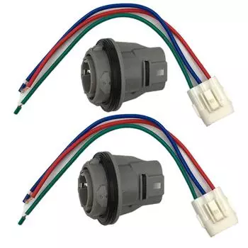 2 Front Turn Signal Light Socket Connector Harness W/ 3-Wire Kit For Honda Civic