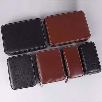 2 сетки/4 сетки/8 сеток PU кожаный футляр для часов хранение ювелирных часов дисплей коробка для хранения кейс Zip дорожный ювелирный футляр для часов