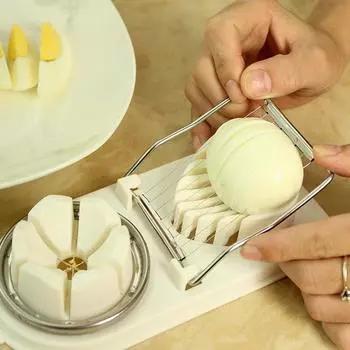2 in1 Cut Многофункциональная кухонная машина для резки яиц Sectione Cutter Mold Flower Edges Инструменты для гаджетов Red blue white random col