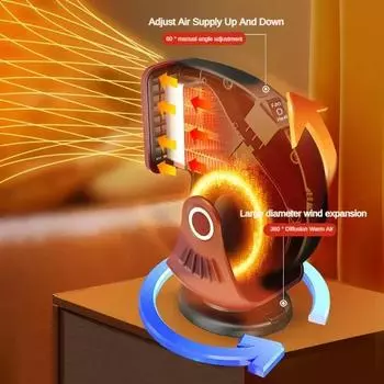 2 IN 1 12V/24V 150W Portable Car Heater Electric Cooling Heating Fan 360° Electric Dryer Windshield Defogging Demister Defroste