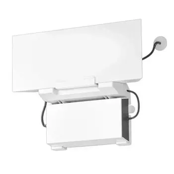 2 in 1 ABS Router Bracket Power Supply Wireless Wall Holder Space Saving Accessory Mounting Bracket Home one size белый