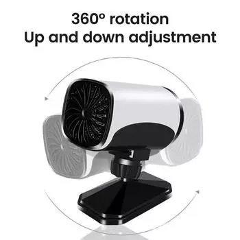2 in 1 Car Heater 12V Portable Car Heating Fan Cooling 130W Mini Electric Fan Auto Windshield Defogging