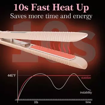 2 in 1 Ceramic Portable Flat Iron Hair Straightener Electric Hair Straightener Flat Iron Hair Straightener us золотой