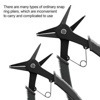 2 in 1 Multifunctional Snap Ring Pliers for Internal External Card Retaining Pincer Professional Hand Tool Hardware Repair Tool