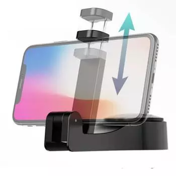 2 in 1 Rotatable Car Seat Back Hook Invisible Car Smartphone Holder Creative Rear Seat Storage Bracket Hook Stand 1pcs black