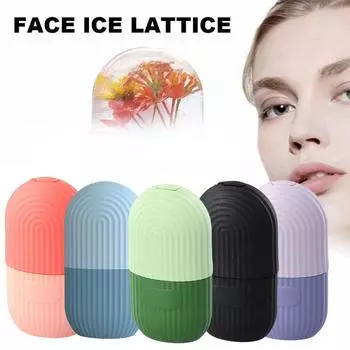 2-IN-1 Silicone Ice Roller Mold Mini Portable Face Tool Tool Compress Cold Skin Soothin O3E7 black-one-size