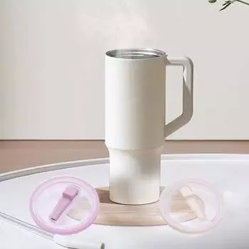 2 комплекта крышек для стаканов объемом 40 унций с трубочкой для Stanley Quencher, многоразовая сменная крышка с трубочкой, брызгозащитная крышка для стакана HydroJug Traveler E