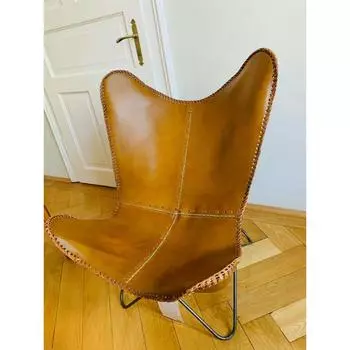 2 Кожаное кресло-бабочка Buffalo Ten ручной работы Lounge Relax Arm Chair Home Decor