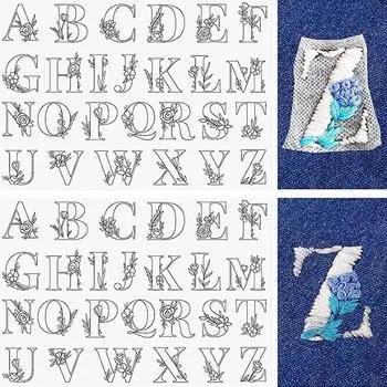2 листа формата А4 с отрывным рисунком в стиле бохо, водорастворимые наклейки для вышивки, креативный стабилизатор для ручной вышивки своими руками
