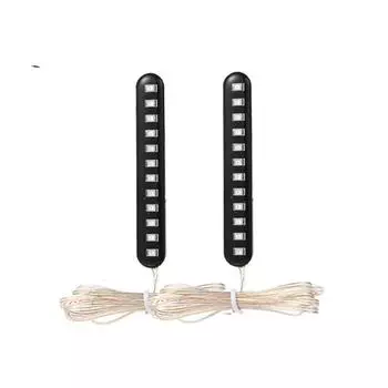 2*Motorcycle Sequential Flowing LED License Plate Lights Strip Turn Signal Lamps