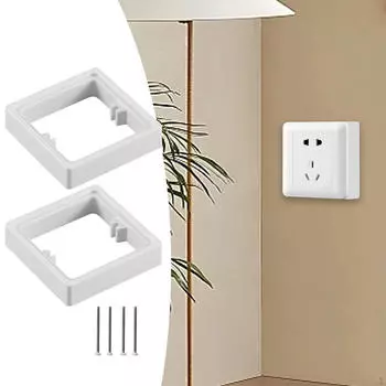 2 Pack Wall Plate Spacers for Single Socket with 20mm Height Increase Cable Box