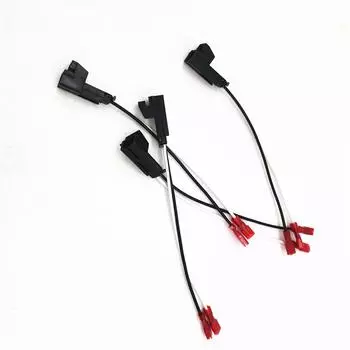 2 Pair 6.5 Horn Washer Brackets Door Speaker Mount Plates with Wiring Harness