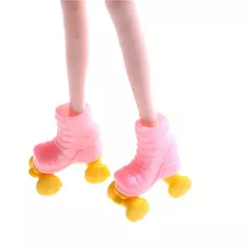 Роликовые коньки для куклы барби. 2 пары one size